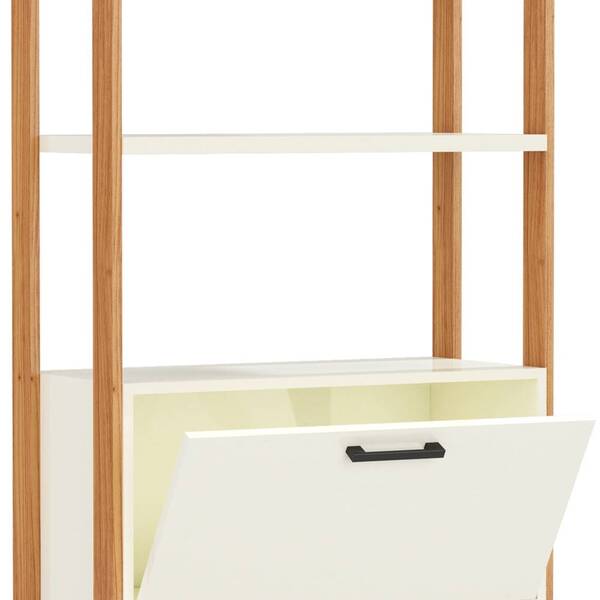 F.l.estante Elegante 1 Torre Com 1 Porta 74 Cm (larg) Cor Off