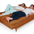 Fá Cama Andorra Com Banqueta Suede Terracota 3 Posições Pés M