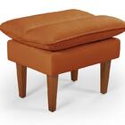 Fá Cama Andorra Com Banqueta Suede Terracota 3 Posições Pés M