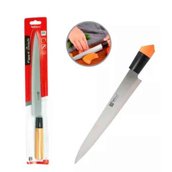 Faca 8 Modelo Japonesa 33 Cm Inox Sashimi Sushi Salmão Peixe