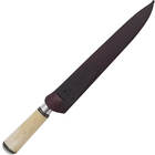 Faca 9 Churrasco Aço Carbono Cabo De Osso Bainha De Couro