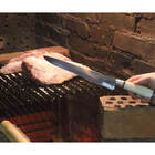 Faca 9 Churrasco Aço Carbono Cabo De Osso Bainha De Couro