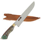 Faca Artesanal 10' Churrasco 3mm Aço Inox 420c Cabo Híbrido H