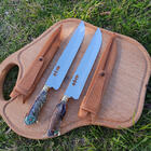 Faca Artesanal 10' Churrasco 3mm Aço Inox 420c Cabo Híbrido H