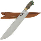 Faca Artesanal 10' Churrasco 3mm Aço Inox 420c Cabo Híbrido H