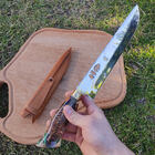 Faca Artesanal 10' Churrasco 3mm Aço Inox 420c Cabo Híbrido H