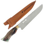 Faca Artesanal 10' Churrasco 3mm Aço Inox 420c Cabo Híbrido H