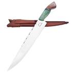 Faca Artesanal 10' Larga 4mm Cabo Híbrido Inox 420c Cirúrgico