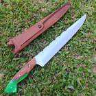 Faca Artesanal 10' Larga 4mm Cabo Híbrido Inox 420c Cirúrgico