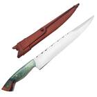 Faca Artesanal 10' Larga 4mm Cabo Híbrido Inox 420c Cirúrgico