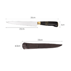 Faca Artesanal 8 Polegadas Aço Inox Cabo Chifre E Metal - Wp