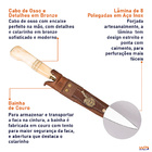 Faca Artesanal 8 Polegadas Estreita Aço Inox Cabo Osso E Meta