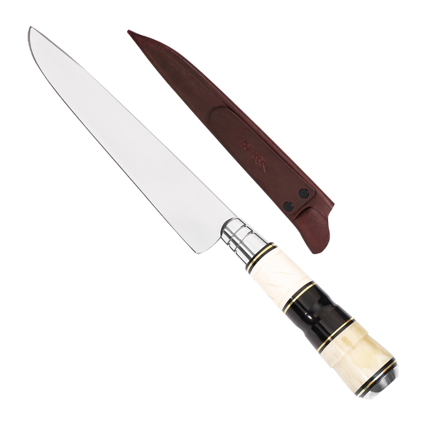 Faca Artesanal 9 Polegadas Aço Carbono Cabo Osso E Chifre - Wp
