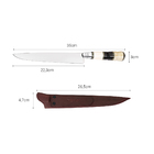 Faca Artesanal 9 Polegadas Aço Carbono Cabo Osso E Chifre - Wp