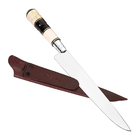 Faca Artesanal 9 Polegadas Aço Carbono Cabo Osso E Chifre - Wp