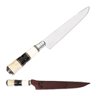 Faca Artesanal 9 Polegadas Aço Carbono Cabo Osso E Chifre - Wp