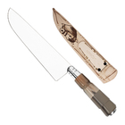 Faca Artesanal 9 Polegadas Inox Cabo Chifre Alumínio Torneado