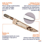 Faca Artesanal 9 Polegadas Inox Cabo Chifre Alumínio Torneado