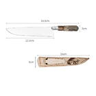 Faca Artesanal 9 Polegadas Inox Cabo Chifre Alumínio Torneado