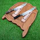 Faca Artesanal 9 Polegadas Inox Cabo Chifre Alumínio Torneado