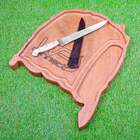 Faca Artesanal 9 Polegadas Inox Peixeira Cabo Osso Metal - Wp