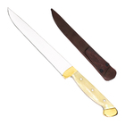 Faca Artesanal 9 Polegadas Inox Peixeira Cabo Osso Metal - Wp