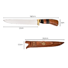 Faca Artesanal Aço Inox 9 Polegadas Cabo De Chifre E Madeira