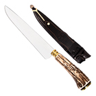 Faca Artesanal Aço Inox 9 Polegadas Solingen Cabo Fibra Chifr