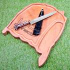 Faca Artesanal Aço Inox 9 Polegadas Solingen Cabo Fibra Chifr