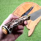 Faca Artesanal Aço Inox 9 Polegadas Solingen Cabo Fibra Chifr