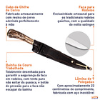 Faca Artesanal Aço Inox 9 Polegadas Solingen Cabo Fibra Chifr