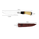 Faca Artesanal A?o Inox 5 Polegadas Cabo Osso Detalhe Rs