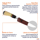 Faca Artesanal A?o Inox 5 Polegadas Cabo Osso Detalhe Rs