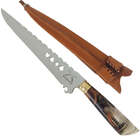 Faca Artesanal Churrasco 10' Aço Inox 420c Cabo Híbrido Marte