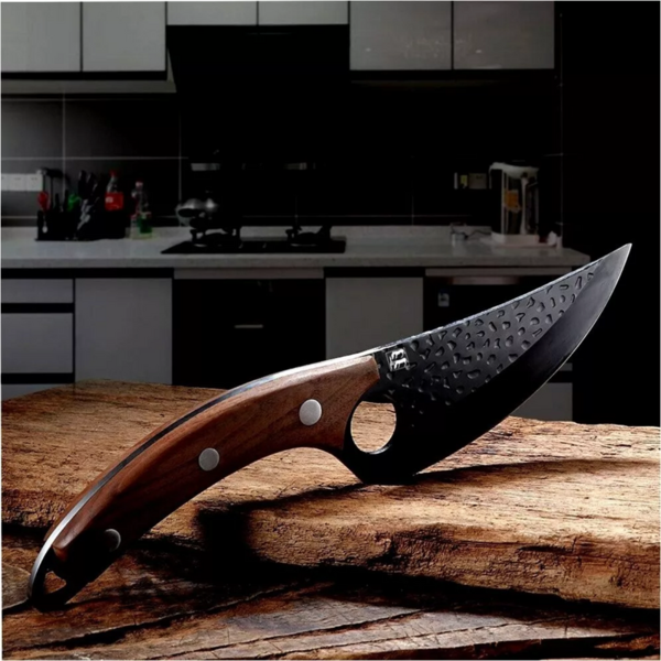 Faca Artesanal Damasco 6 28 Cm Cabo Madeira Churrasco Acabame