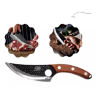 Faca Artesanal Damasco 6 28 Cm Personalizada Fruta Legume Ant