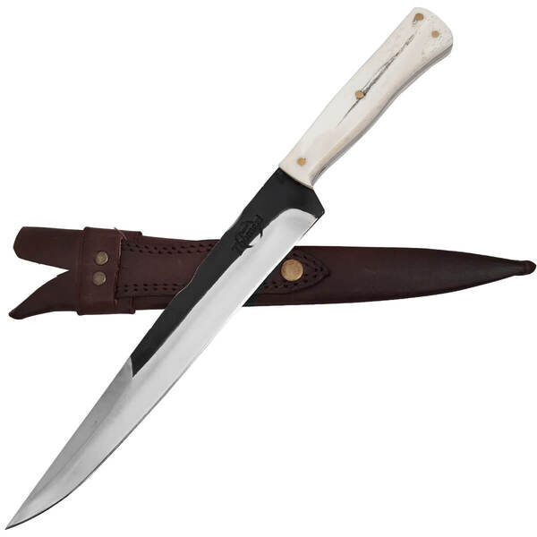 Faca Artesanal Em Aço Cirúrgico Inox 420c Gaúcha 10' Laminada