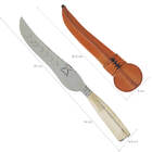 Faca Artesanal Forjada Integral Churrasco Pena Folha Aço Inox