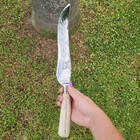 Faca Artesanal Forjada Integral Churrasco Pena Folha Aço Inox