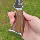 Faca Artesanal Forjada Integral Churrasco Pena Folha Aço Inox