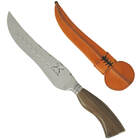 Faca Artesanal Forjada Integral Churrasco Pena Folha Aço Inox