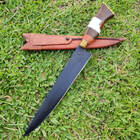 Faca Artesanal Gaúcha Churrasco 10' Aço Carbono 1070 Fosfatiz