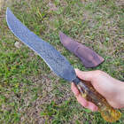 Faca Artesanal Integral Forjada Aço Damasco 256 Camadas Forma