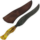 Faca Artesanal Integral Forjada Aço Damasco 256 Camadas Forma