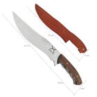 Faca Artesanal Jungle 9' Aço Inox 420c Monobloco 4mm Caça Jav