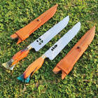 Faca Artesanal Laminada 10" Partial Tang Aço Inox 420c Cabo H