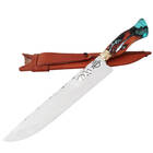 Faca Artesanal Laminada 10" Partial Tang Aço Inox 420c Cabo H