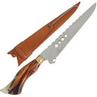 Faca Artesanal Para Caçar Javali Javalizeira Churrasco Cabo H