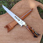 Faca Artesanal Para Caçar Javali Javalizeira Churrasco Cabo H