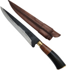 Faca Artesanal Para Churrasco Carne Em Aço Carbono Larga 10"